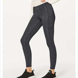 LULULEMON Speed Up Tight *Full-On Luxtreme Brushed 27"  Heathered Black Size 6